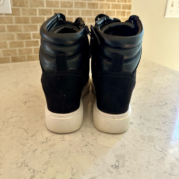 JLO Wedge High-Top Sneakers – Black – Size 6.5 - Picture 9 of 12